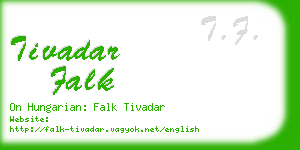 tivadar falk business card